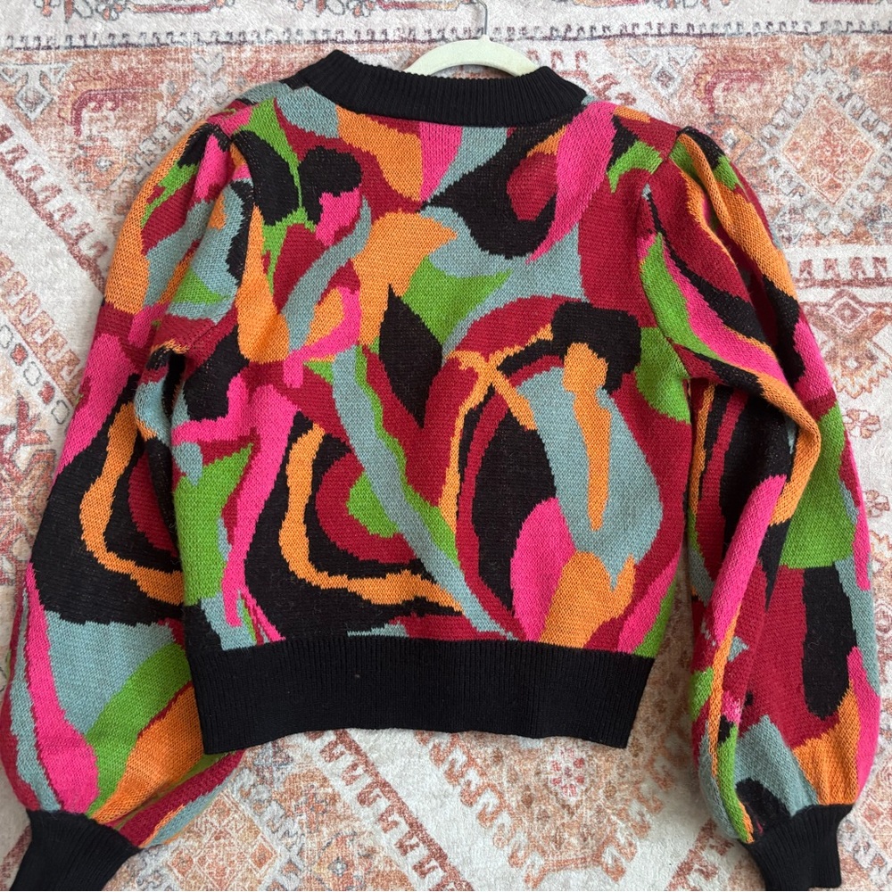 FARM Rio Multicolor Abstract Sweater - Picture 3 of 4